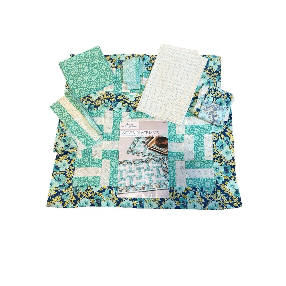 Annie's Woven Place Mats Quilt Kit Moda Fabric Started Project HQC32